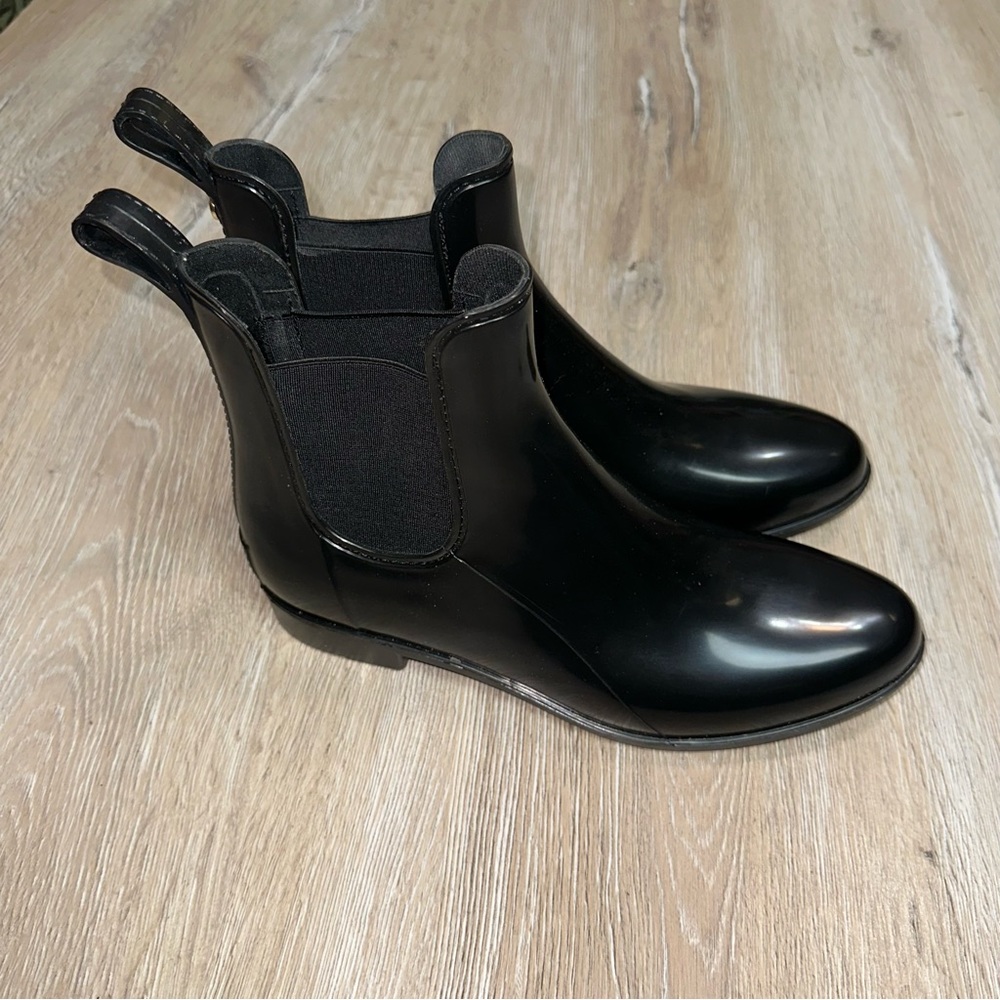 Sam Edelman Women's Waterproof Tinsley Rain Ankle Boots Glossy Rubber US 10M 40 - Picture 2 of 12
